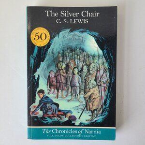 5/$12 Kids Book Silver Chair Narnia 4 C.S. Lewis 50th Anniversary Ed Illus Lion